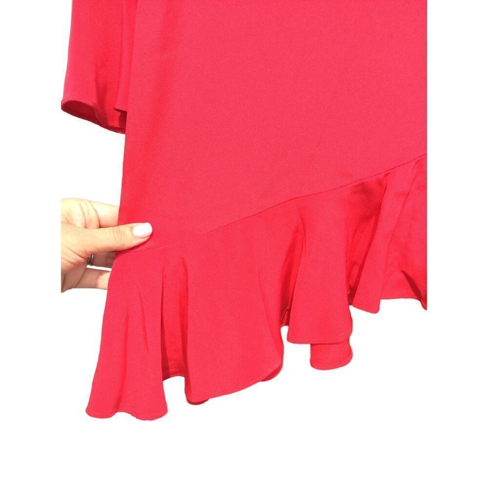 Alexis Red Stone top womens XS Cherry holiday festive formal asymmetrical hem - Picture 9 of 14